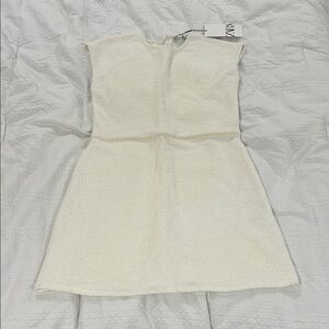 ZARA Cream Textured Knit Dress